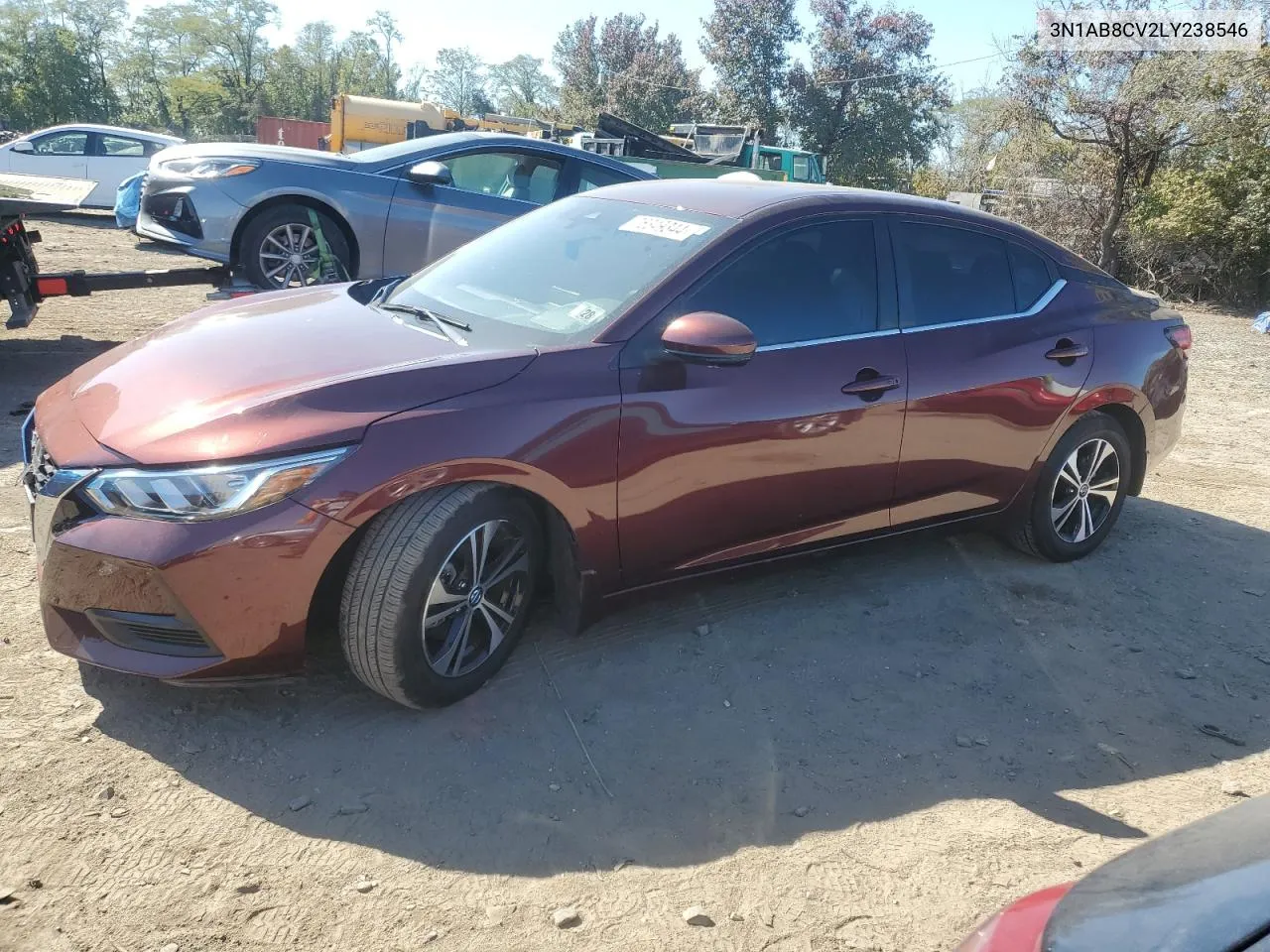 2020 Nissan Sentra Sv VIN: 3N1AB8CV2LY238546 Lot: 76349344