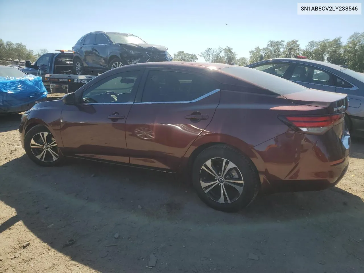 2020 Nissan Sentra Sv VIN: 3N1AB8CV2LY238546 Lot: 76349344