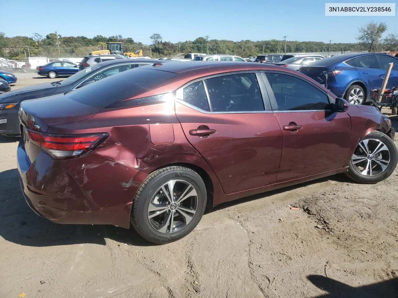 2020 Nissan Sentra Sv VIN: 3N1AB8CV2LY238546 Lot: 76349344