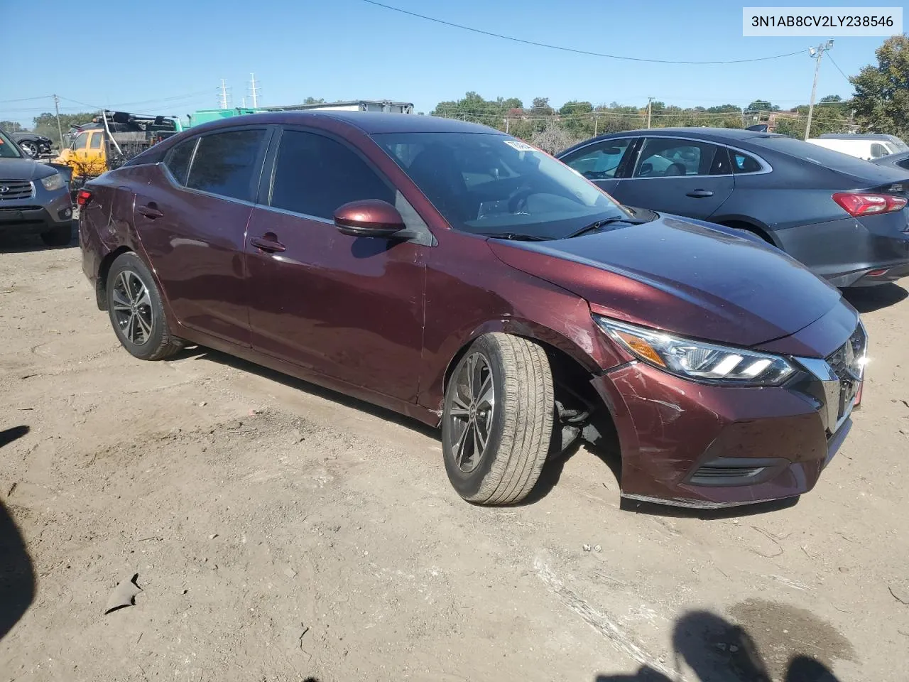 2020 Nissan Sentra Sv VIN: 3N1AB8CV2LY238546 Lot: 76349344