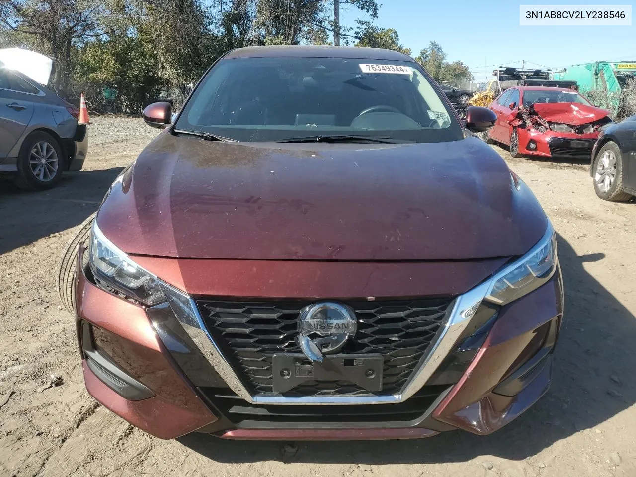 2020 Nissan Sentra Sv VIN: 3N1AB8CV2LY238546 Lot: 76349344