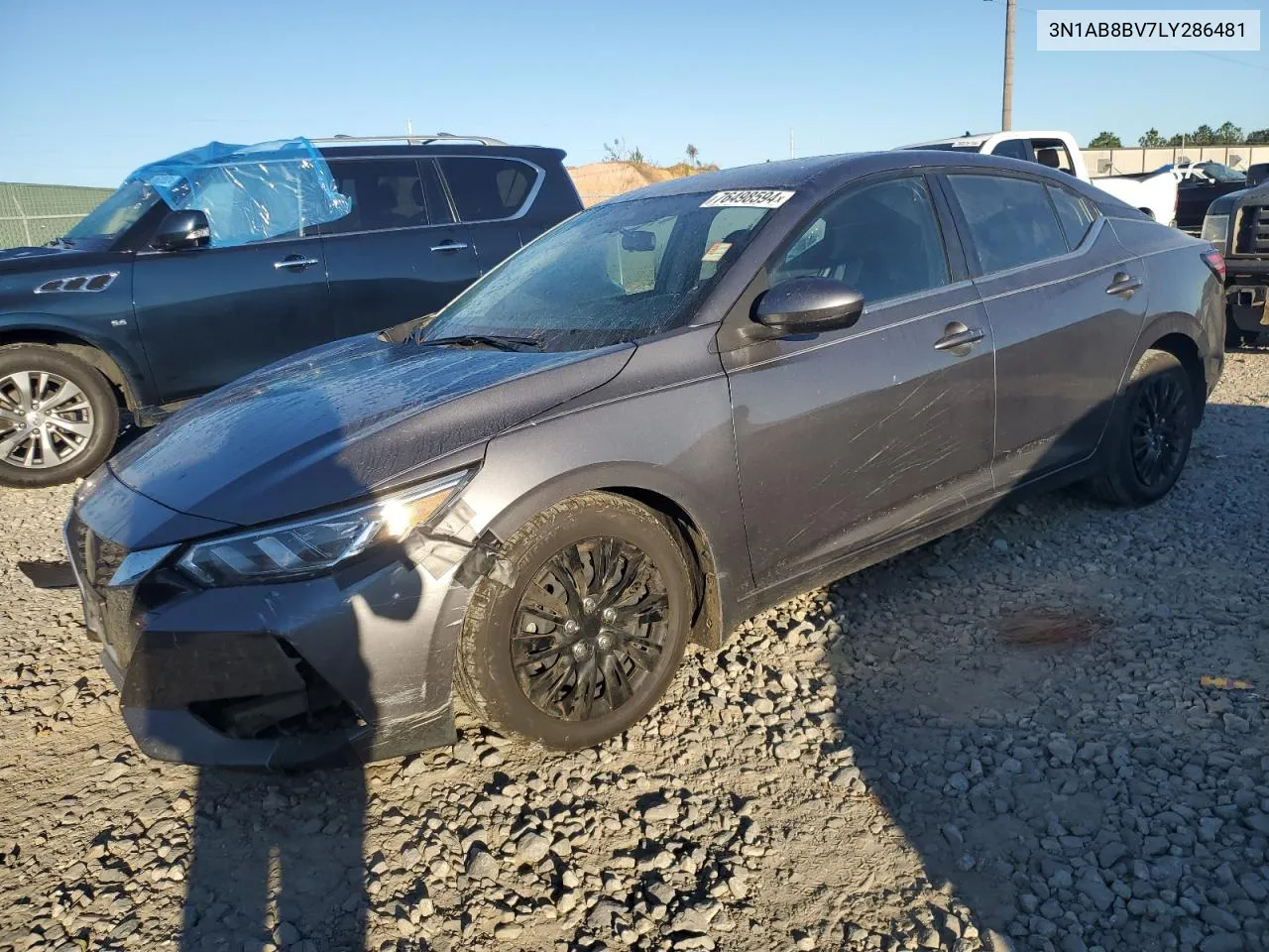 2020 Nissan Sentra S VIN: 3N1AB8BV7LY286481 Lot: 76498594