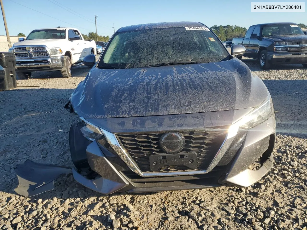 2020 Nissan Sentra S VIN: 3N1AB8BV7LY286481 Lot: 76498594