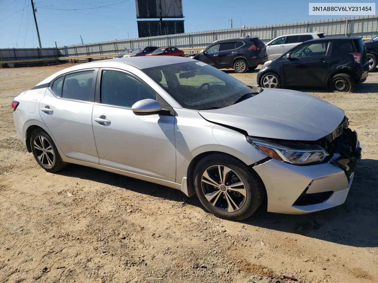 2020 Nissan Sentra Sv VIN: 3N1AB8CV6LY231454 Lot: 76721164