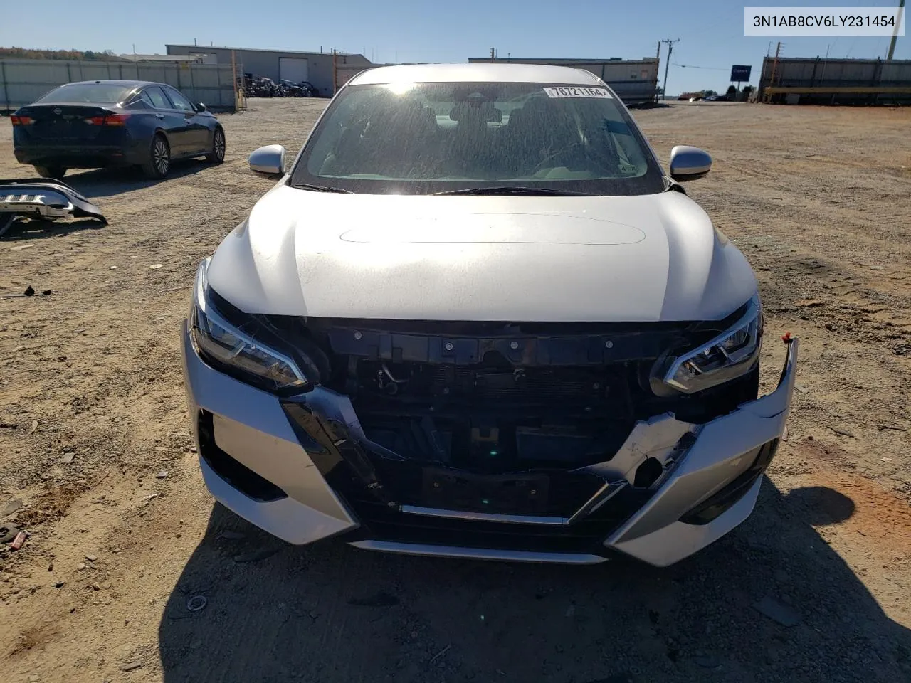 2020 Nissan Sentra Sv VIN: 3N1AB8CV6LY231454 Lot: 76721164