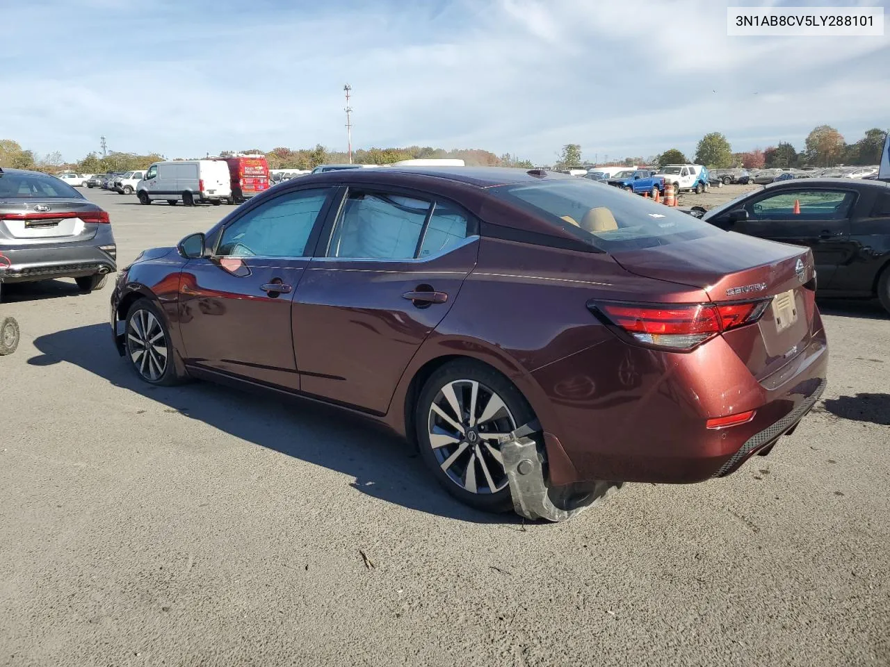 2020 Nissan Sentra Sv VIN: 3N1AB8CV5LY288101 Lot: 76765454