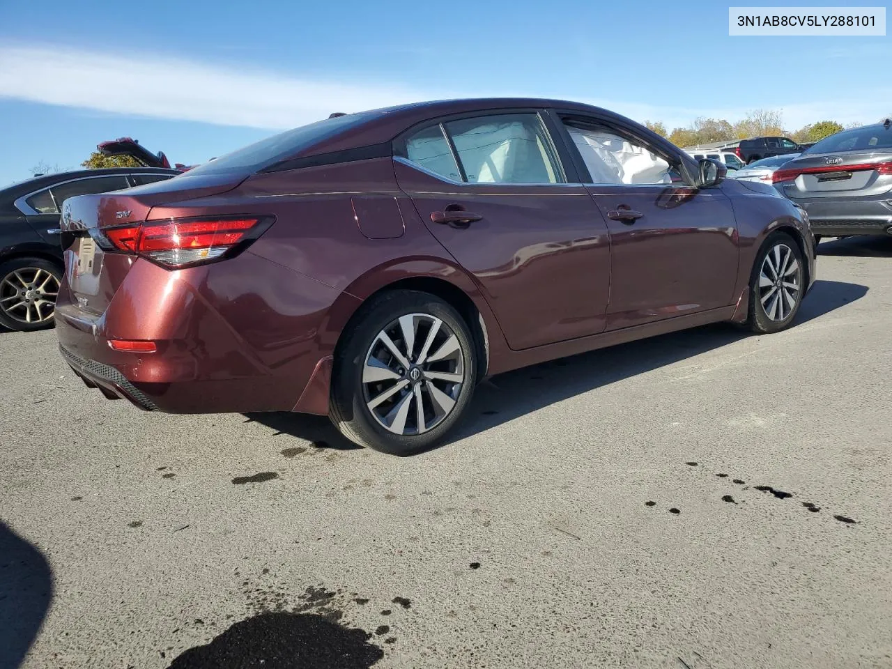 2020 Nissan Sentra Sv VIN: 3N1AB8CV5LY288101 Lot: 76765454