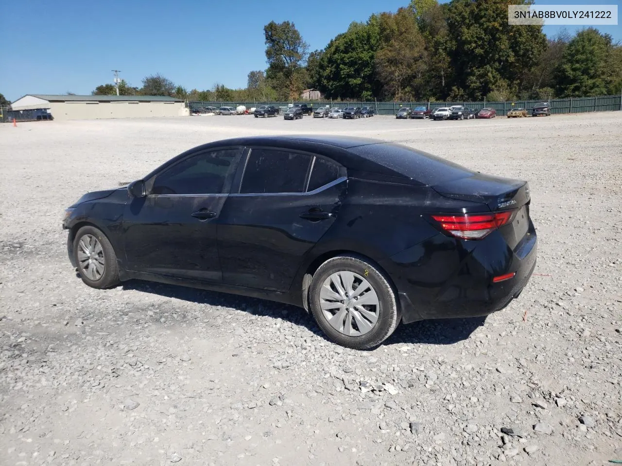 2020 Nissan Sentra S VIN: 3N1AB8BV0LY241222 Lot: 76782044