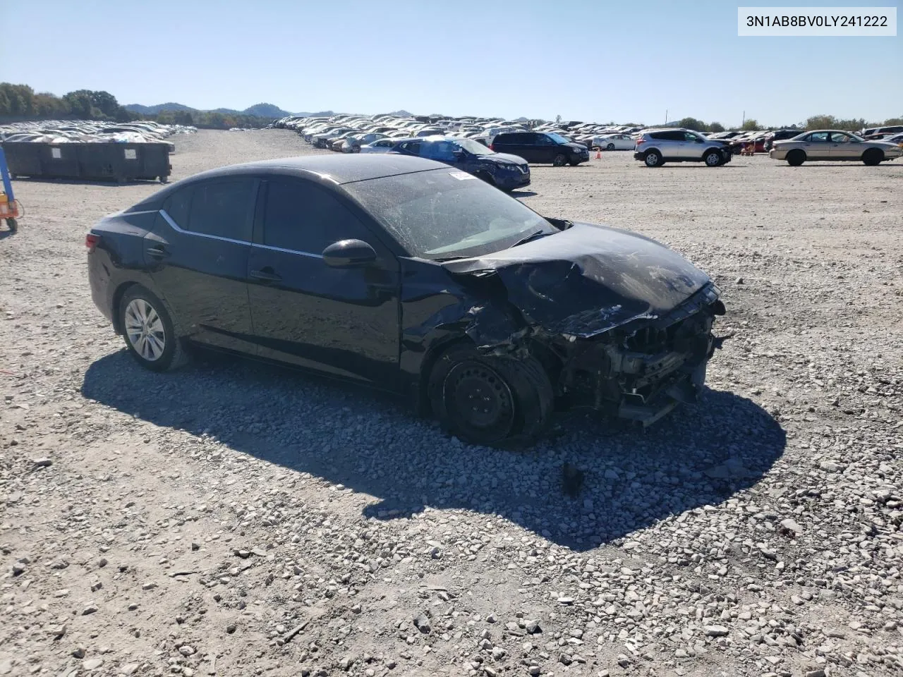 2020 Nissan Sentra S VIN: 3N1AB8BV0LY241222 Lot: 76782044