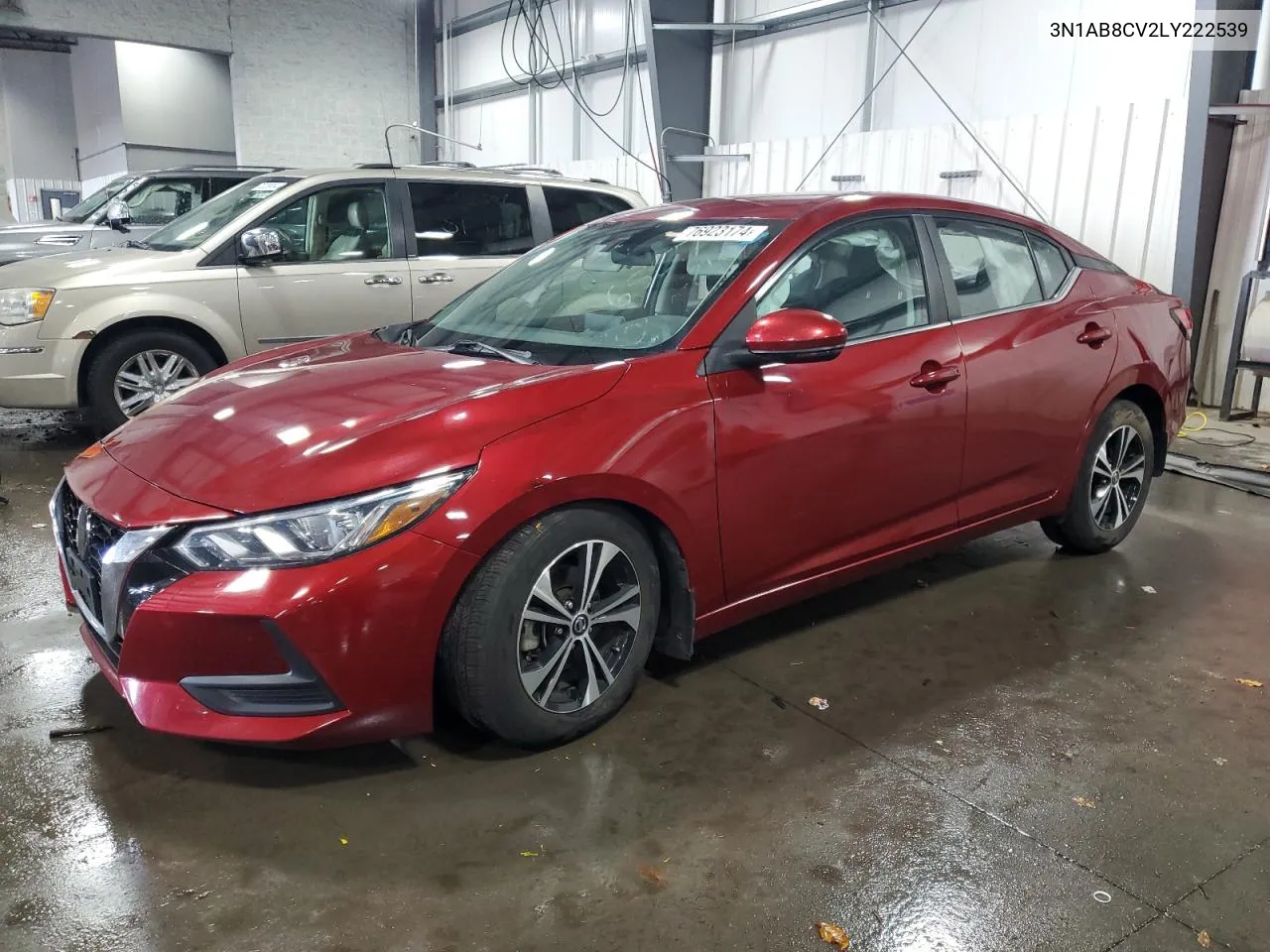 2020 Nissan Sentra Sv VIN: 3N1AB8CV2LY222539 Lot: 76923174