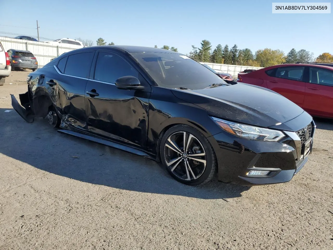 2020 Nissan Sentra Sr VIN: 3N1AB8DV7LY304569 Lot: 77001084