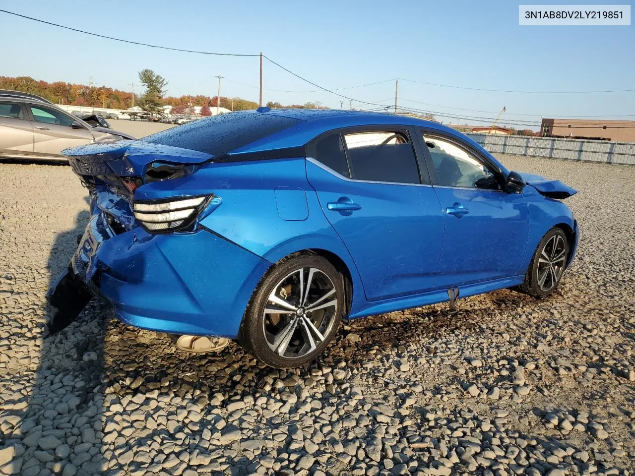 2020 Nissan Sentra Sr VIN: 3N1AB8DV2LY219851 Lot: 77243204