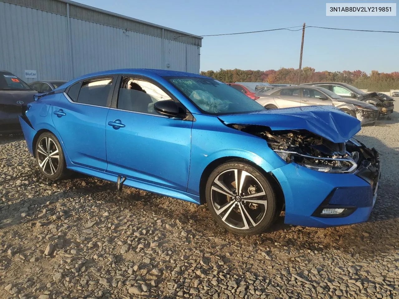 2020 Nissan Sentra Sr VIN: 3N1AB8DV2LY219851 Lot: 77243204