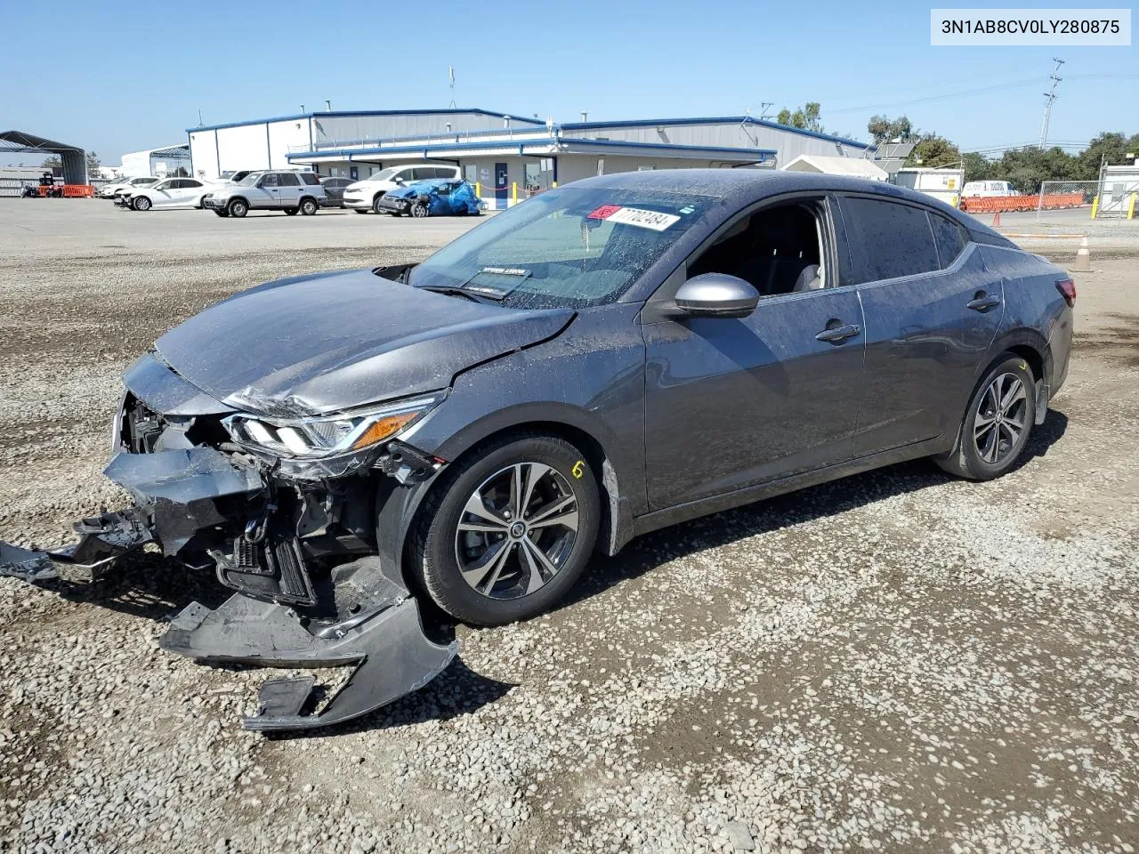 2020 Nissan Sentra Sv VIN: 3N1AB8CV0LY280875 Lot: 77702484