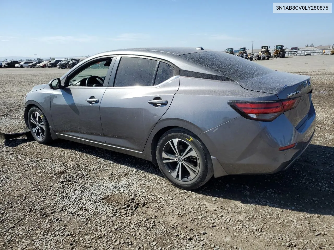 2020 Nissan Sentra Sv VIN: 3N1AB8CV0LY280875 Lot: 77702484