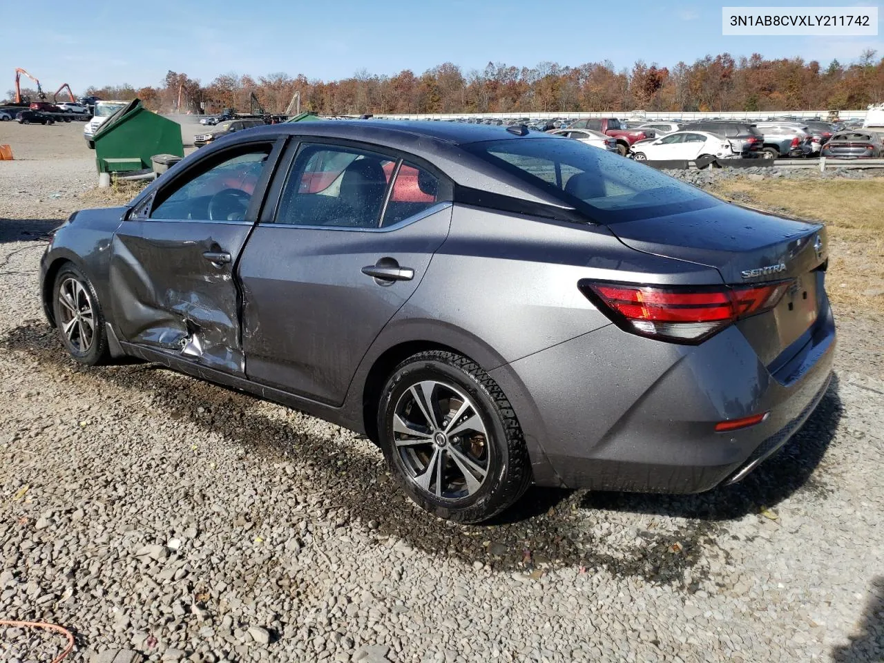 2020 Nissan Sentra Sv VIN: 3N1AB8CVXLY211742 Lot: 77752354