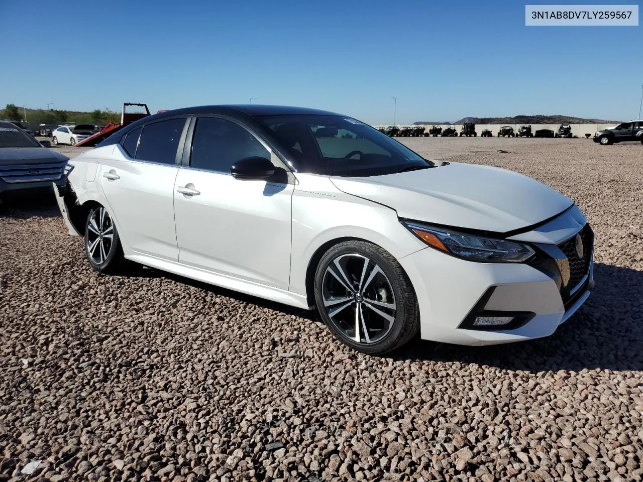 3N1AB8DV7LY259567 2020 Nissan Sentra Sr