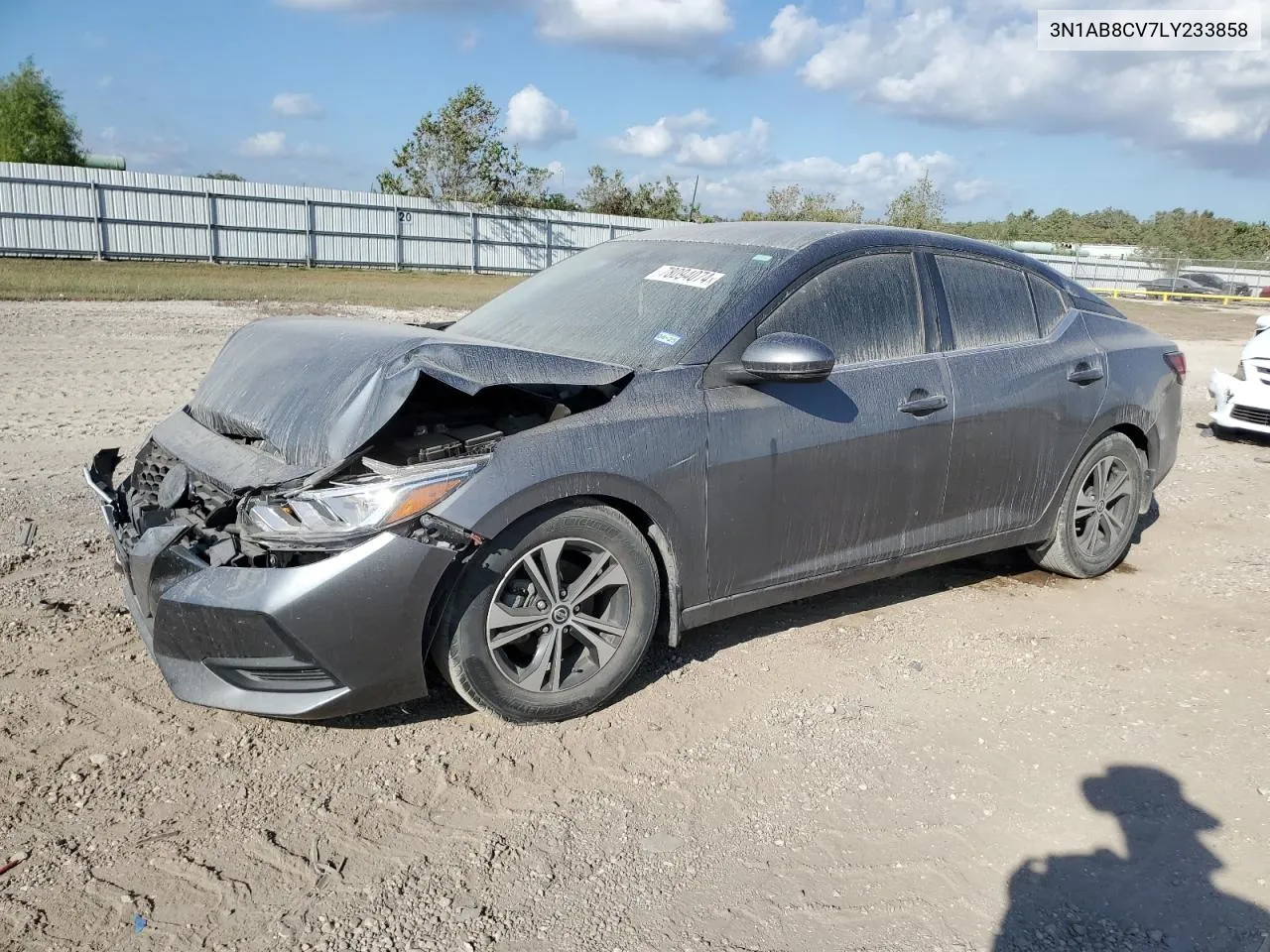 2020 Nissan Sentra Sv VIN: 3N1AB8CV7LY233858 Lot: 78094074