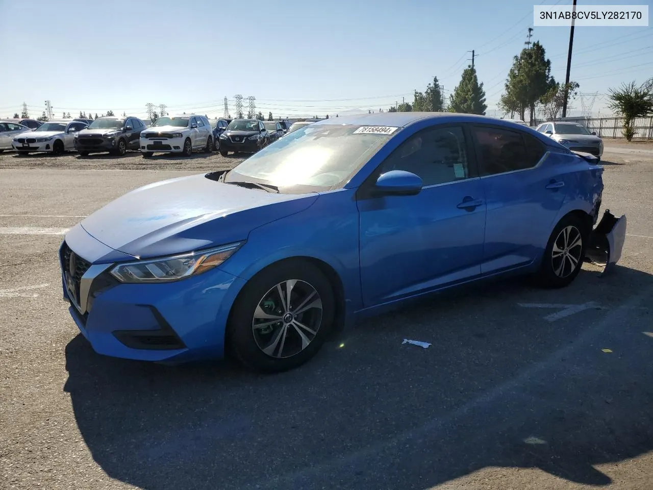 2020 Nissan Sentra Sv VIN: 3N1AB8CV5LY282170 Lot: 78158494