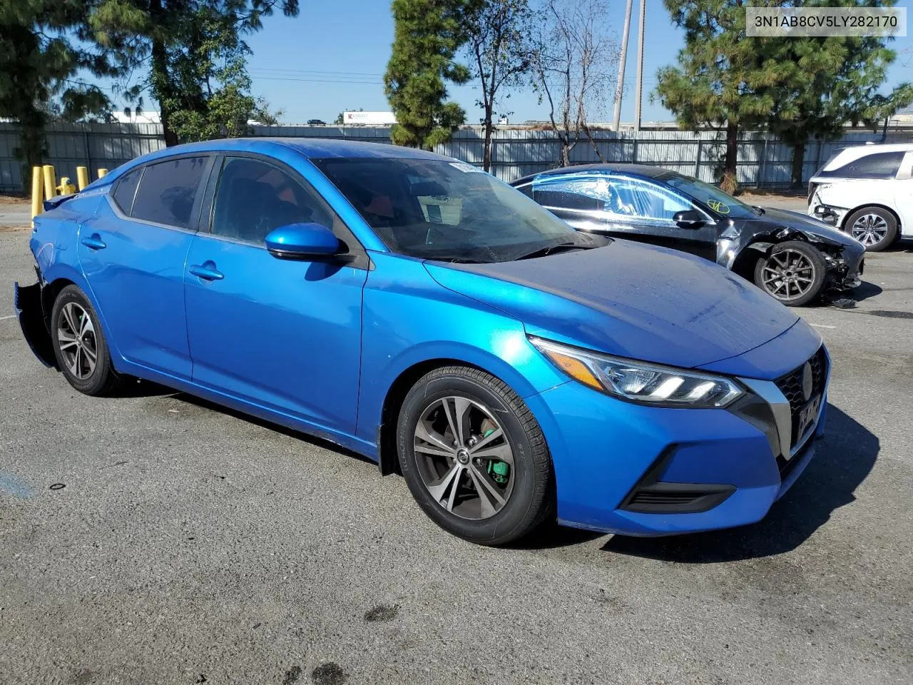 2020 Nissan Sentra Sv VIN: 3N1AB8CV5LY282170 Lot: 78158494