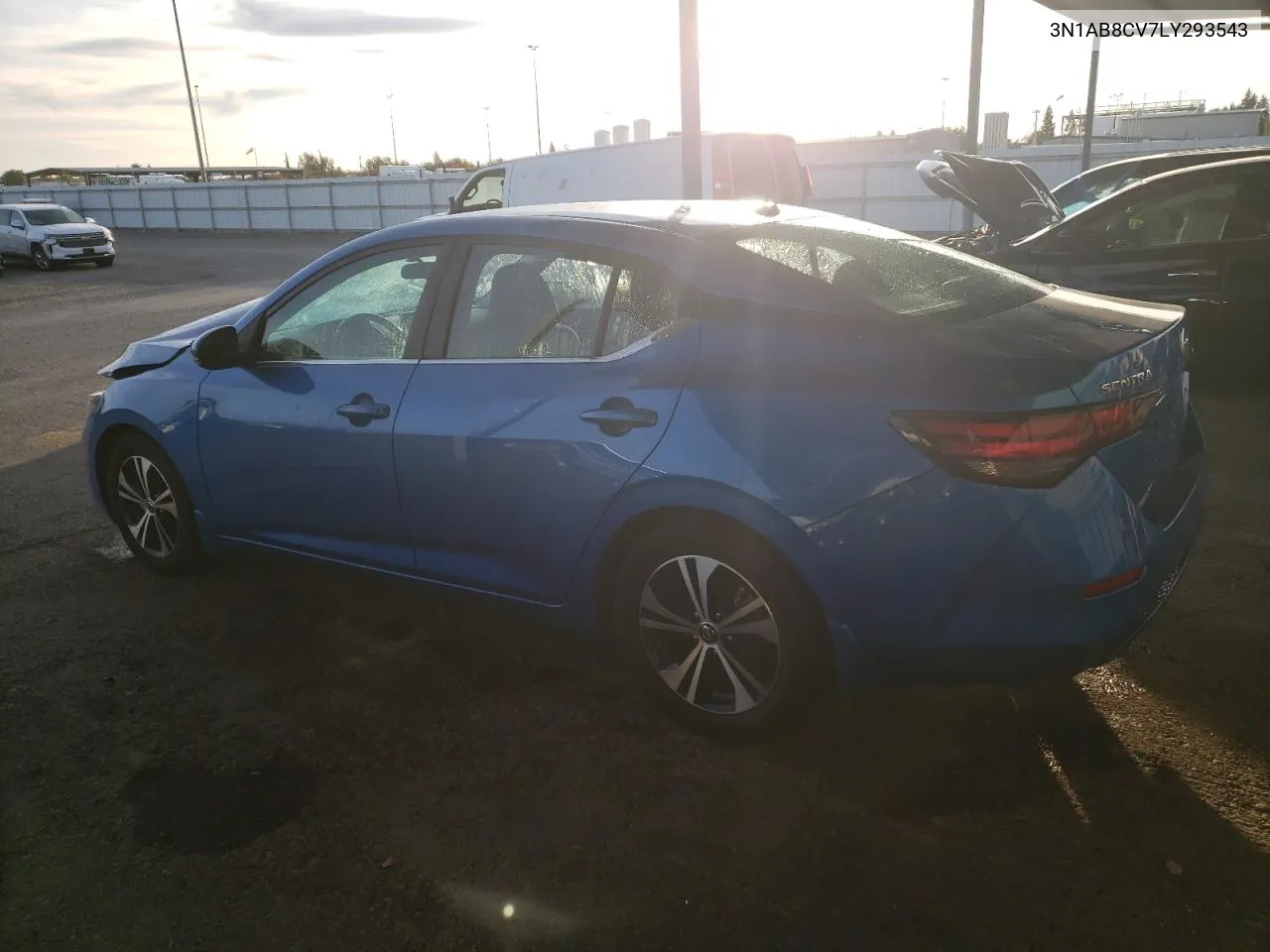 2020 Nissan Sentra Sv VIN: 3N1AB8CV7LY293543 Lot: 79358244