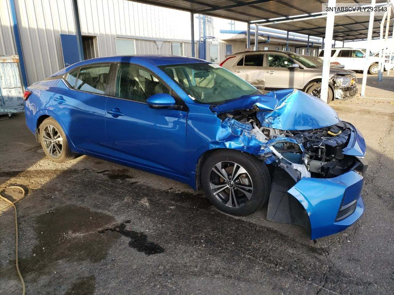 2020 Nissan Sentra Sv VIN: 3N1AB8CV7LY293543 Lot: 79358244