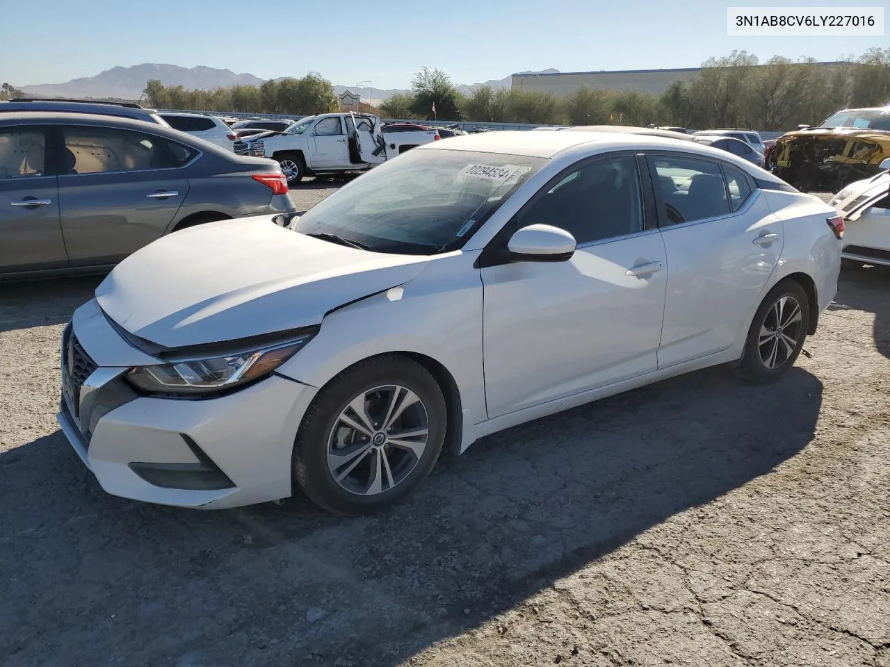 2020 Nissan Sentra Sv VIN: 3N1AB8CV6LY227016 Lot: 80294524