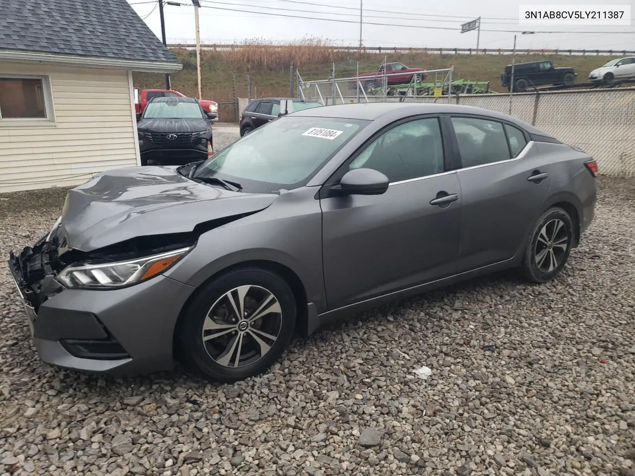 2020 Nissan Sentra Sv VIN: 3N1AB8CV5LY211387 Lot: 81051084