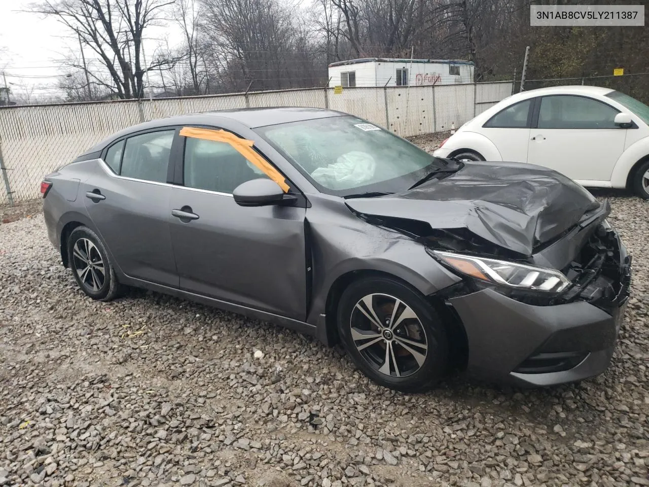 2020 Nissan Sentra Sv VIN: 3N1AB8CV5LY211387 Lot: 81051084