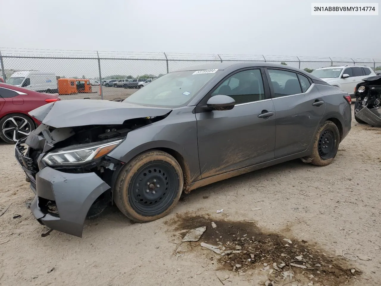 2021 Nissan Sentra S VIN: 3N1AB8BV8MY314774 Lot: 53789984