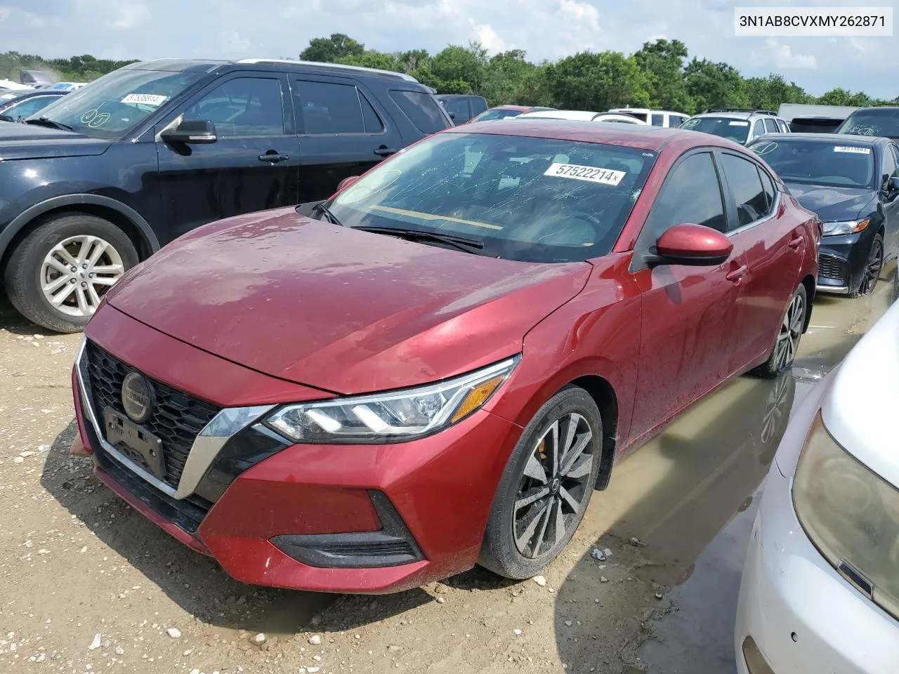 2021 Nissan Sentra Sv VIN: 3N1AB8CVXMY262871 Lot: 57522214