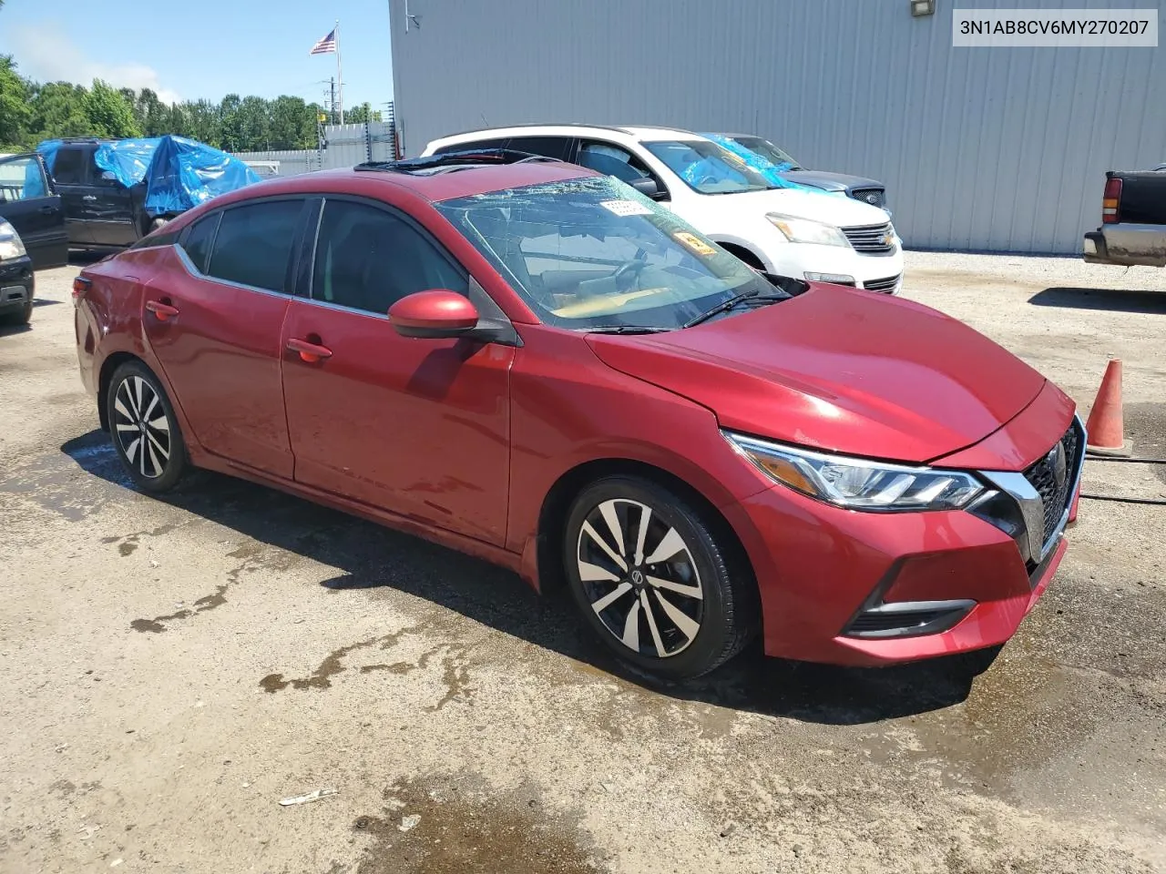 2021 Nissan Sentra Sv VIN: 3N1AB8CV6MY270207 Lot: 58386414