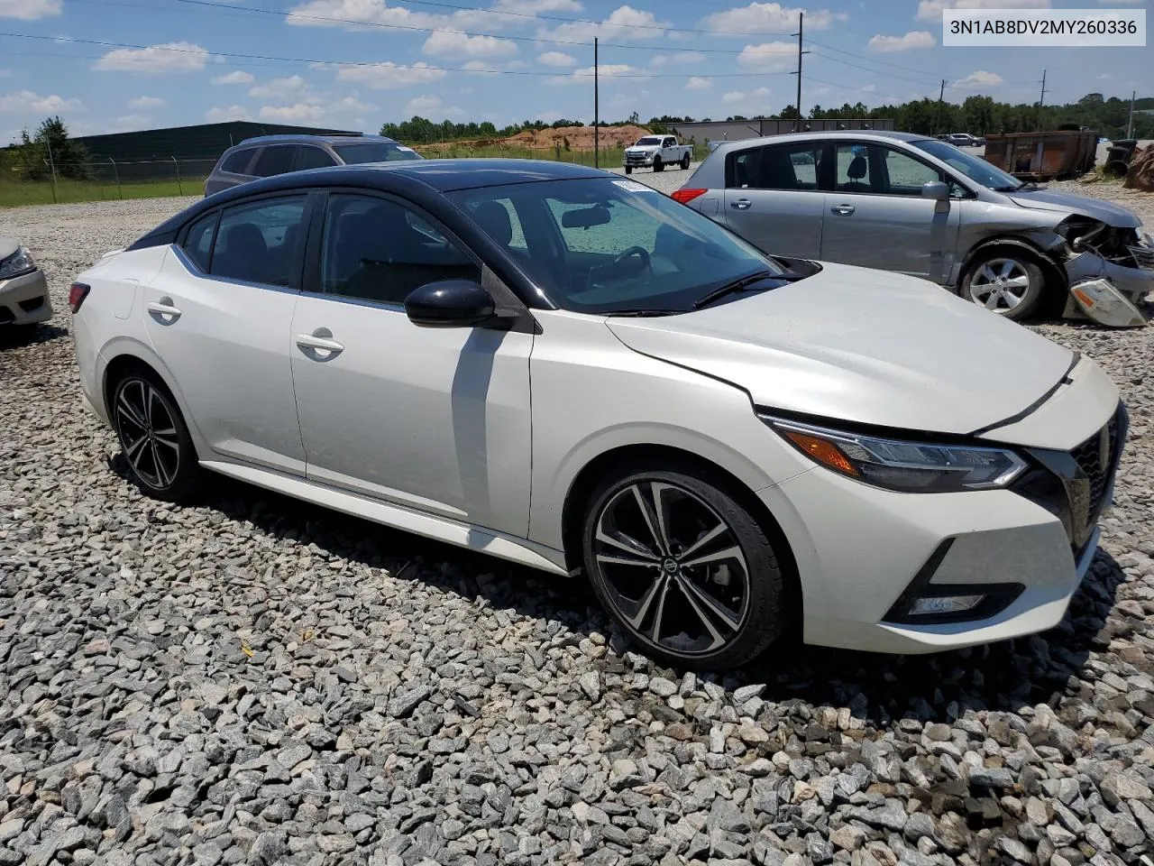 2021 Nissan Sentra Sr VIN: 3N1AB8DV2MY260336 Lot: 58917474