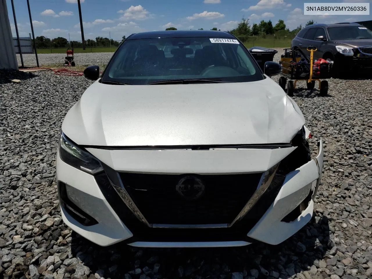 2021 Nissan Sentra Sr VIN: 3N1AB8DV2MY260336 Lot: 58917474