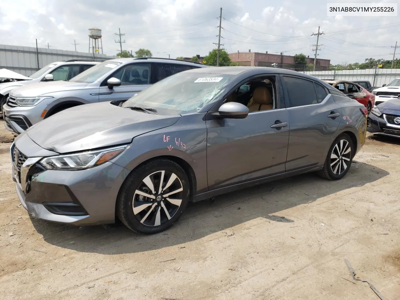 2021 Nissan Sentra Sv VIN: 3N1AB8CV1MY255226 Lot: 61063534