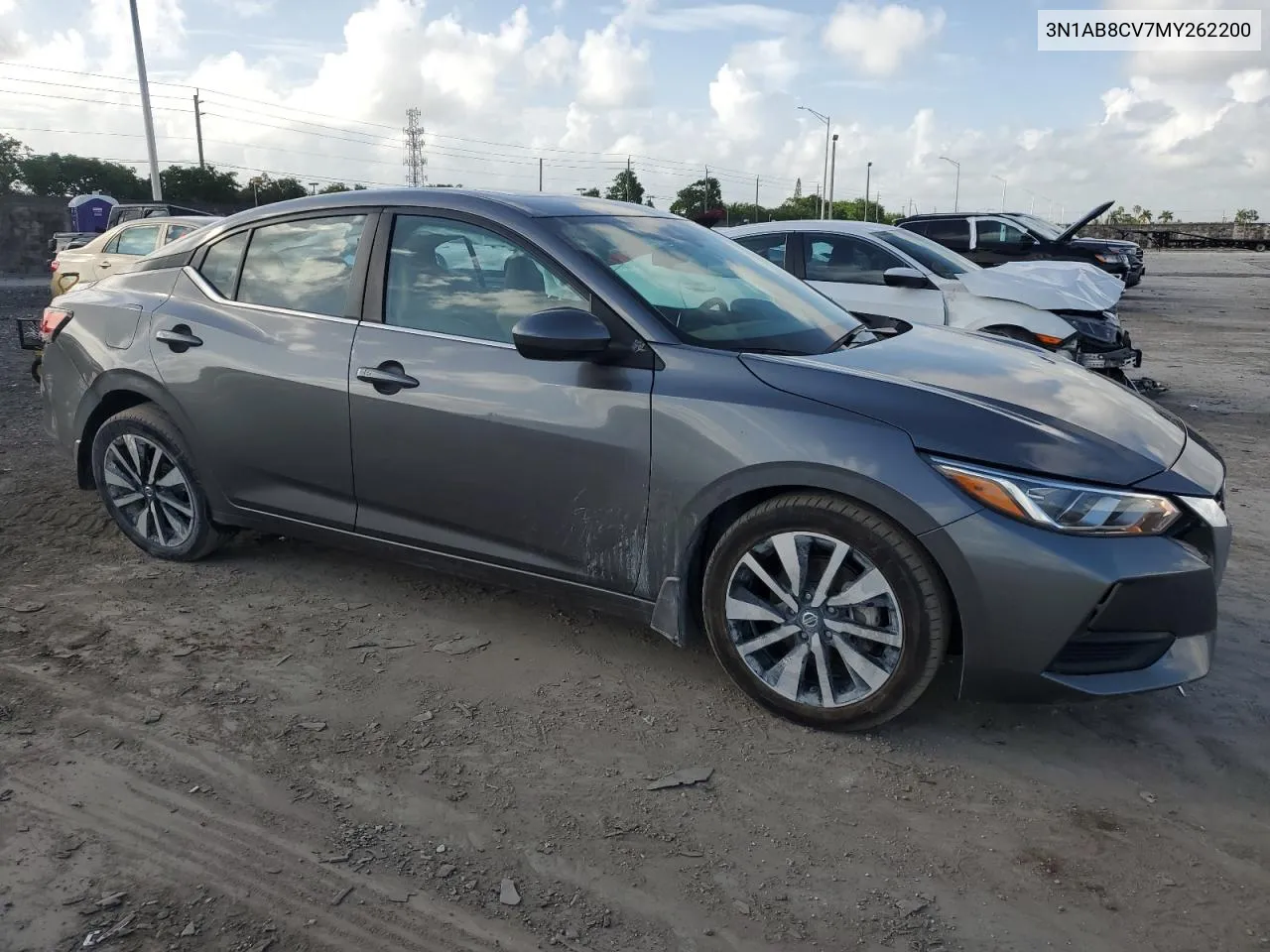 2021 Nissan Sentra Sv VIN: 3N1AB8CV7MY262200 Lot: 61601604