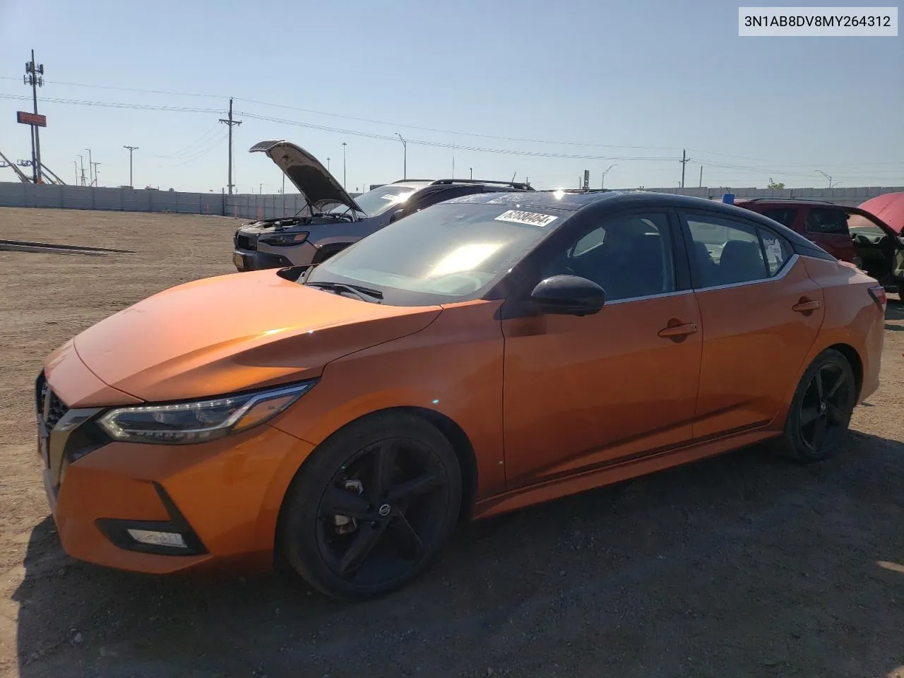 2021 Nissan Sentra Sr VIN: 3N1AB8DV8MY264312 Lot: 62880464