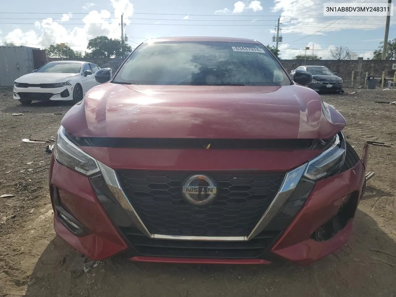 2021 Nissan Sentra Sr VIN: 3N1AB8DV3MY248311 Lot: 63437974