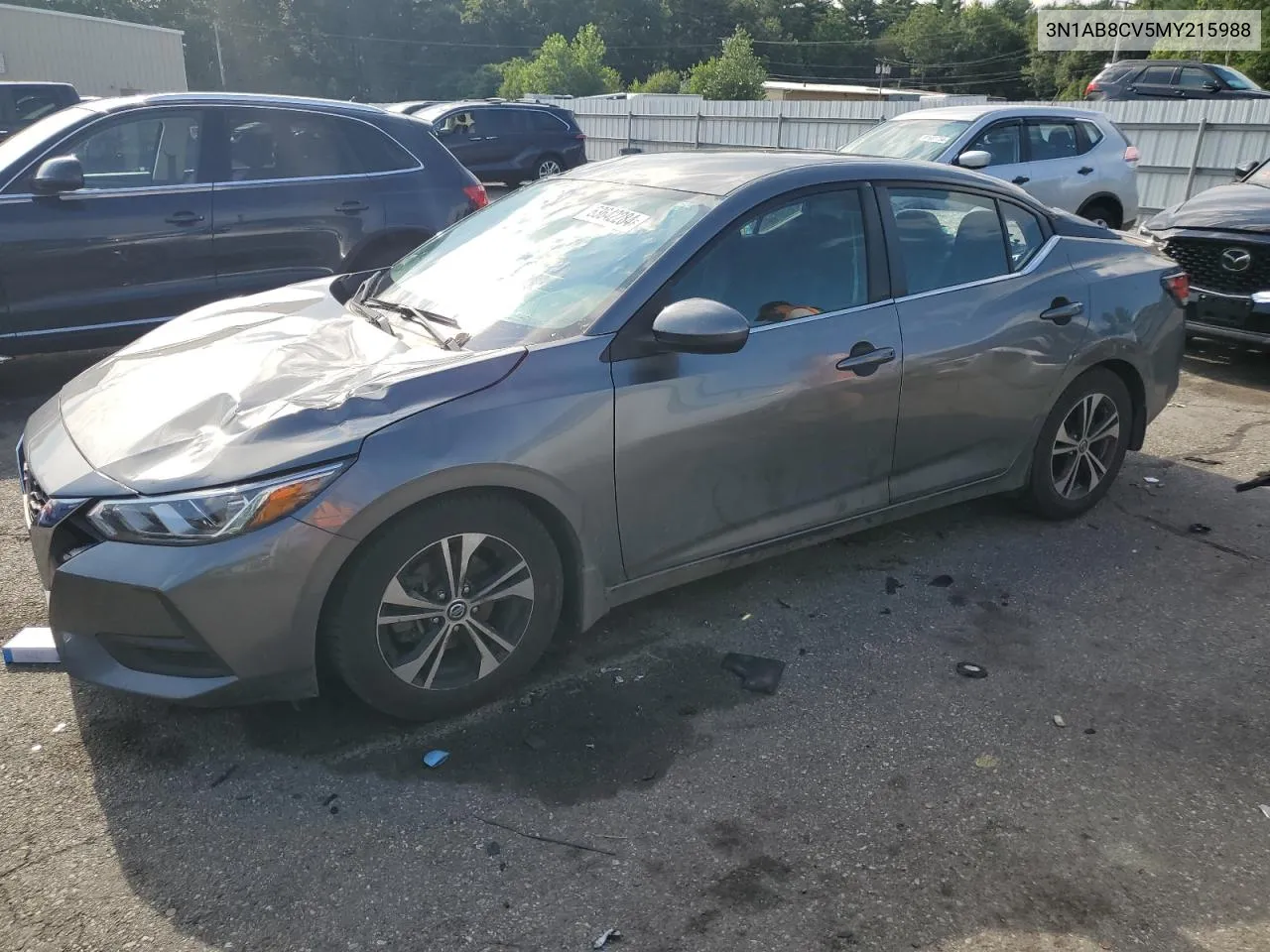 2021 Nissan Sentra Sv VIN: 3N1AB8CV5MY215988 Lot: 63642284