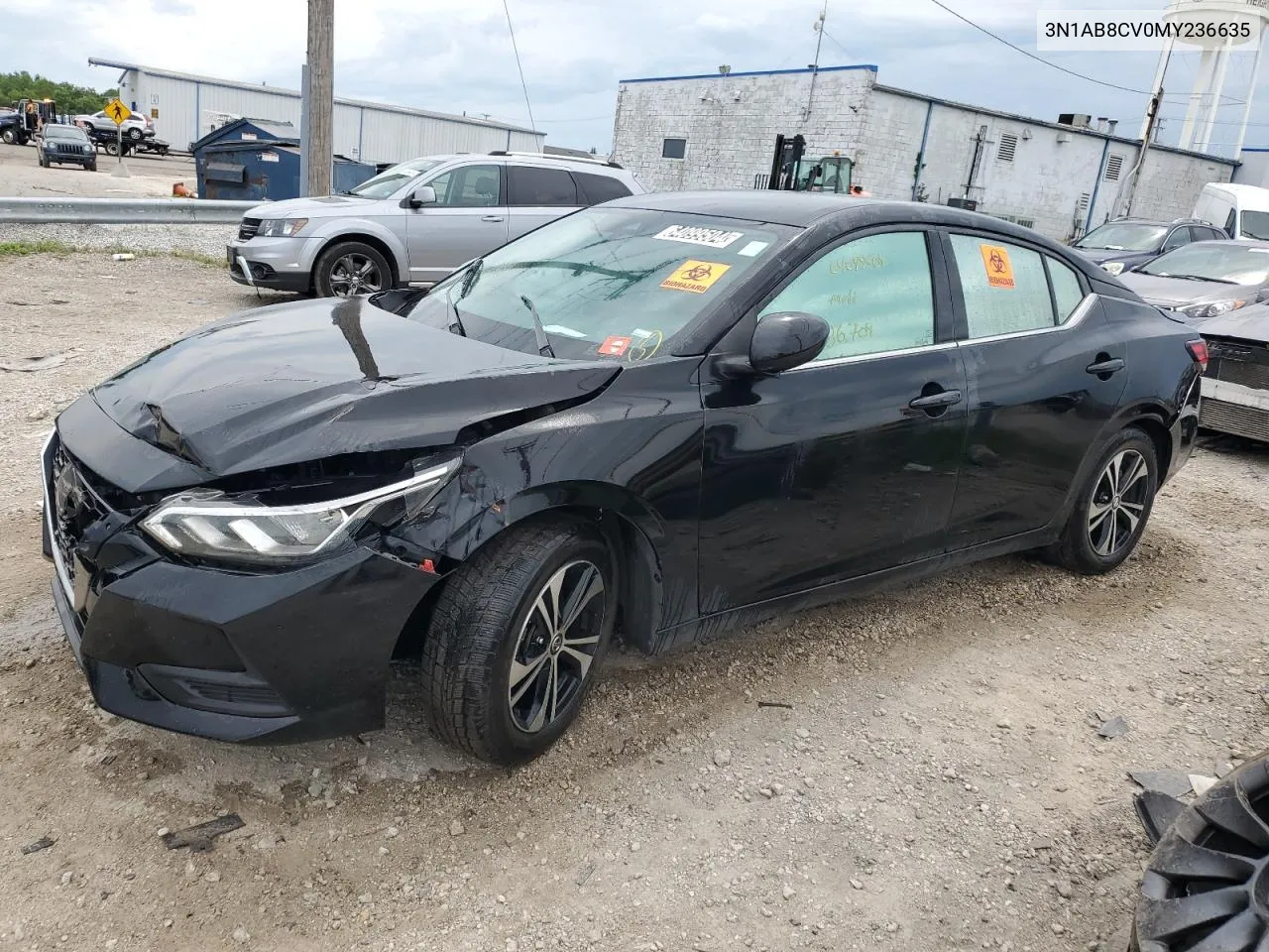 2021 Nissan Sentra Sv VIN: 3N1AB8CV0MY236635 Lot: 64099504