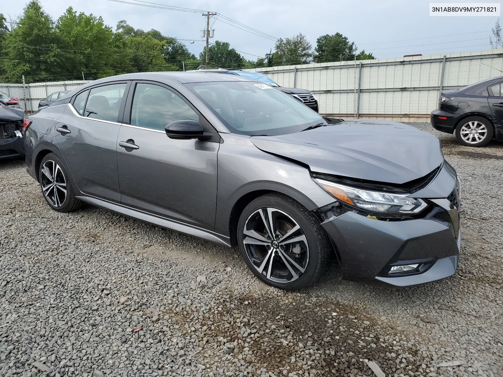 2021 Nissan Sentra Sr VIN: 3N1AB8DV9MY271821 Lot: 64947274