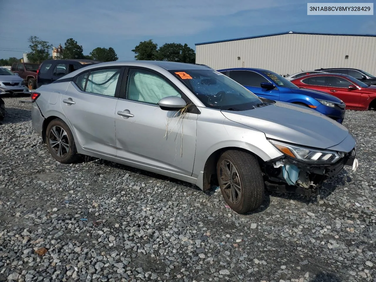 2021 Nissan Sentra Sv VIN: 3N1AB8CV8MY328429 Lot: 65364664