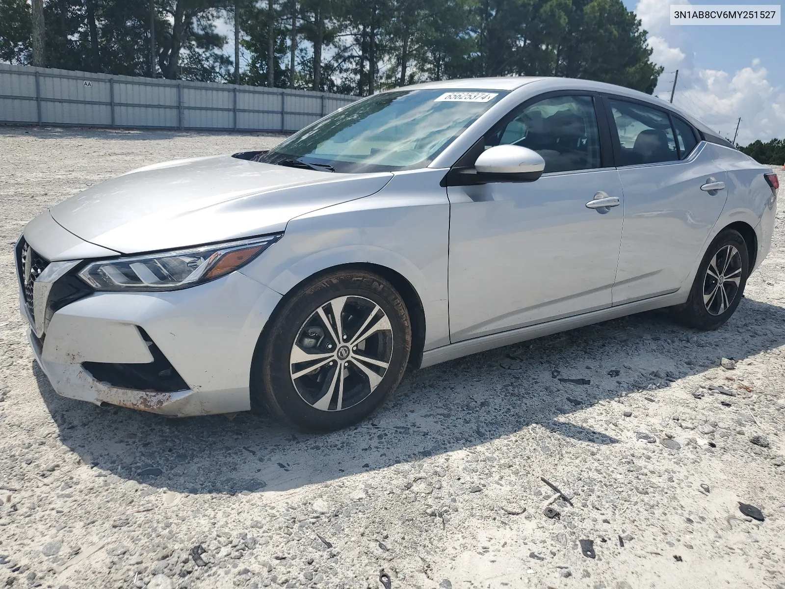 2021 Nissan Sentra Sv VIN: 3N1AB8CV6MY251527 Lot: 65625374