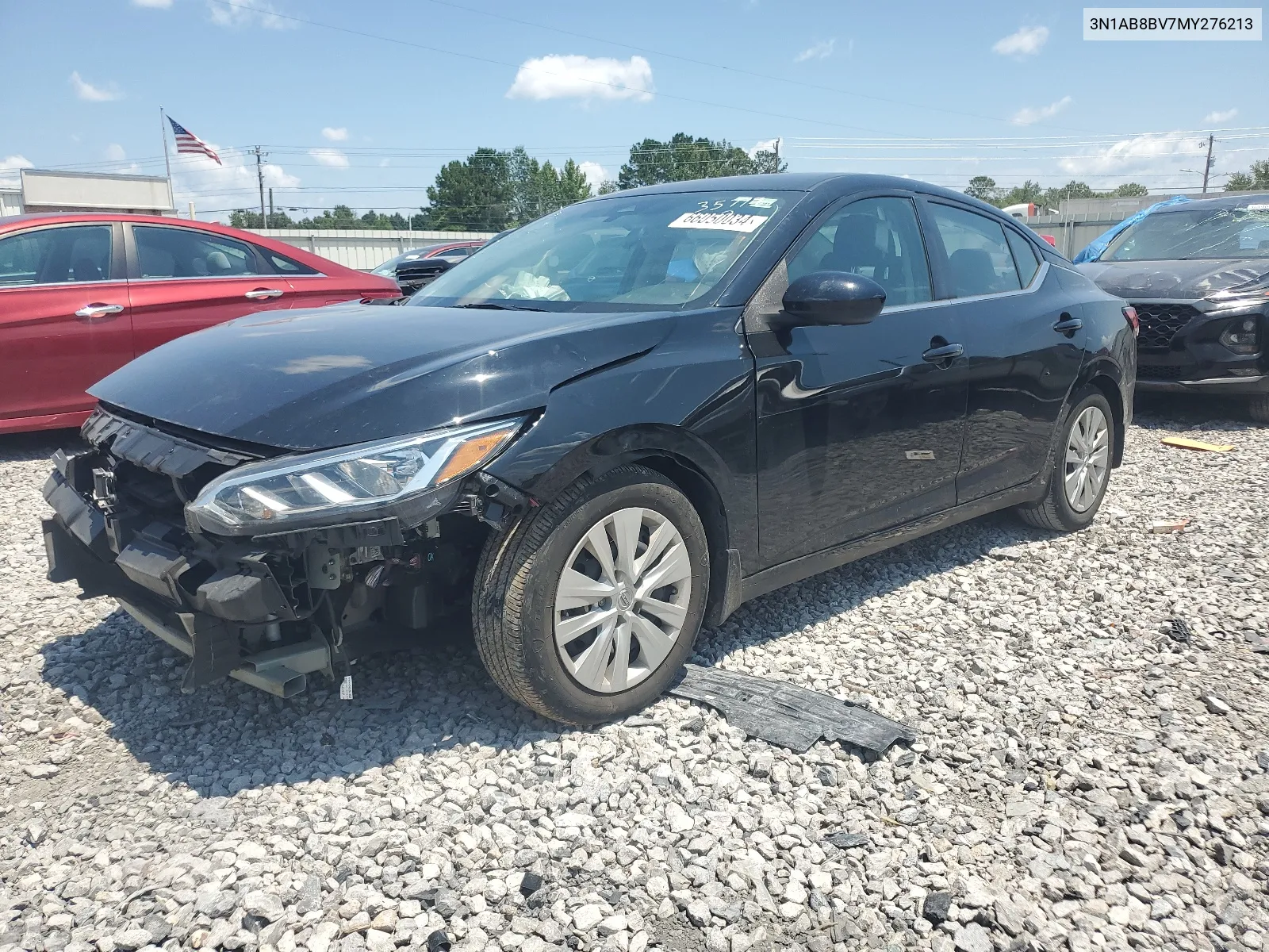 2021 Nissan Sentra S VIN: 3N1AB8BV7MY276213 Lot: 66050034