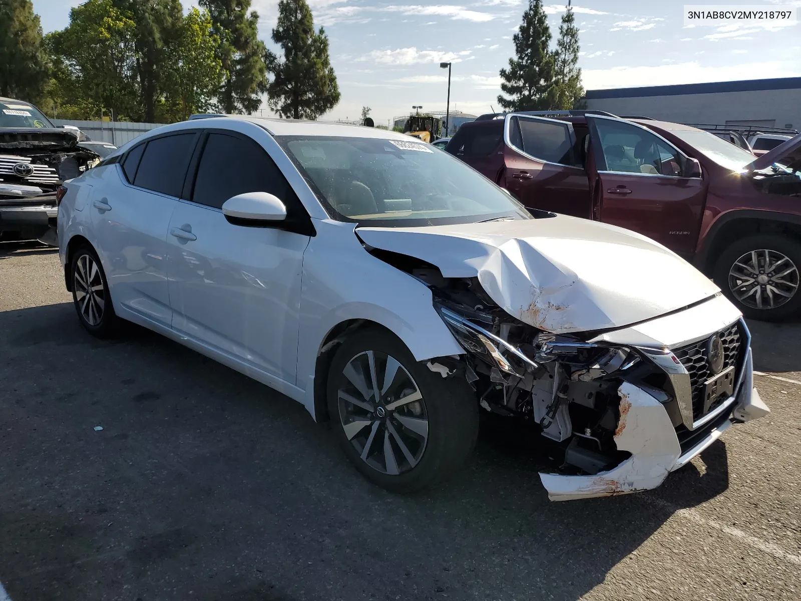 2021 Nissan Sentra Sv VIN: 3N1AB8CV2MY218797 Lot: 66624574