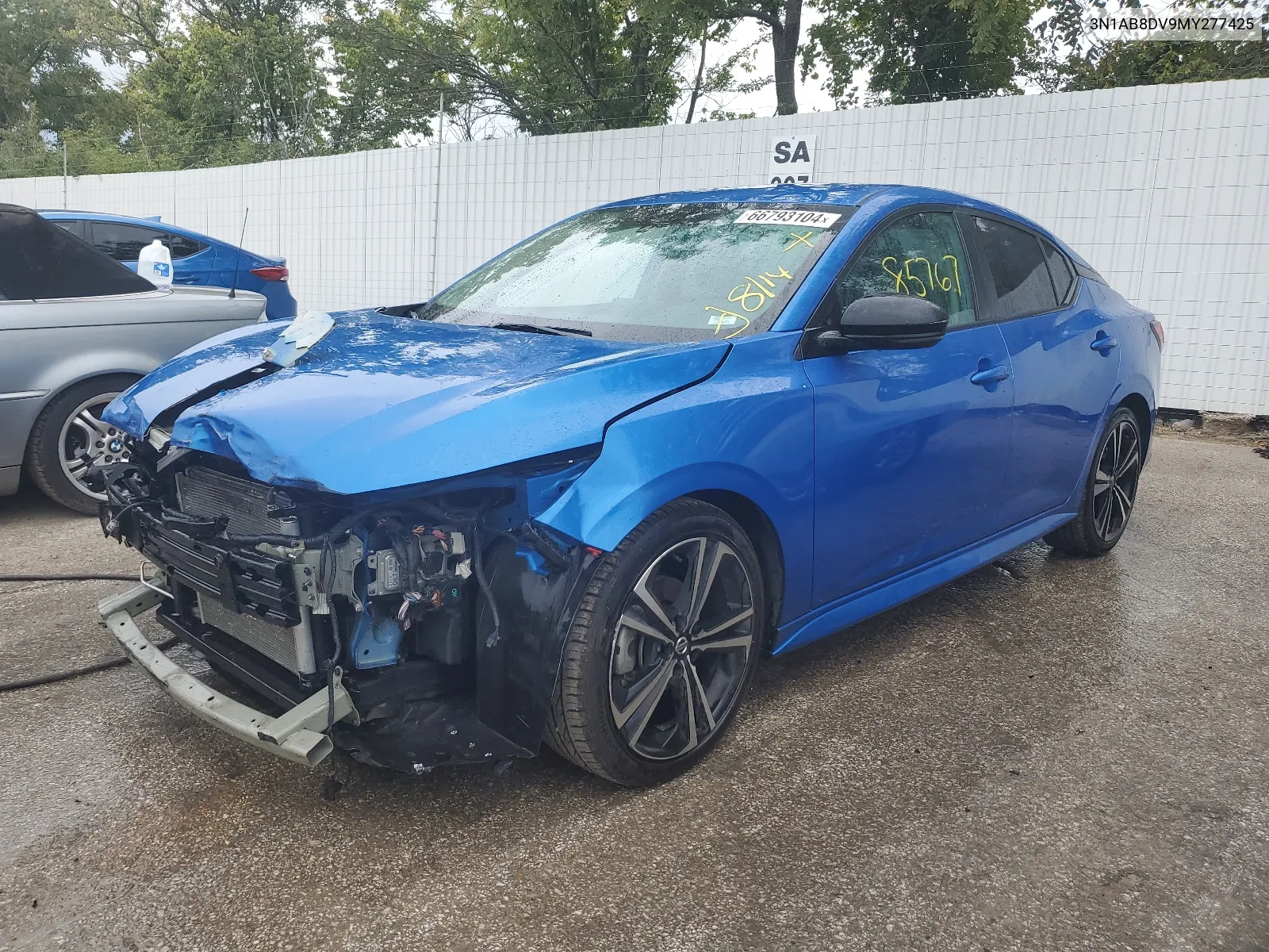 2021 Nissan Sentra Sr VIN: 3N1AB8DV9MY277425 Lot: 66793104