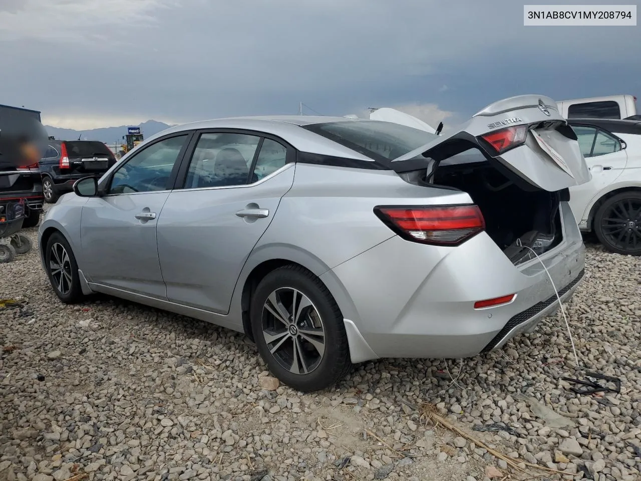 2021 Nissan Sentra Sv VIN: 3N1AB8CV1MY208794 Lot: 66934254