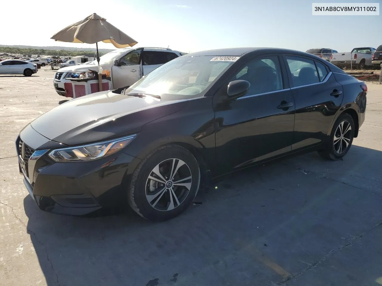 2021 Nissan Sentra Sv VIN: 3N1AB8CV8MY311002 Lot: 67420924