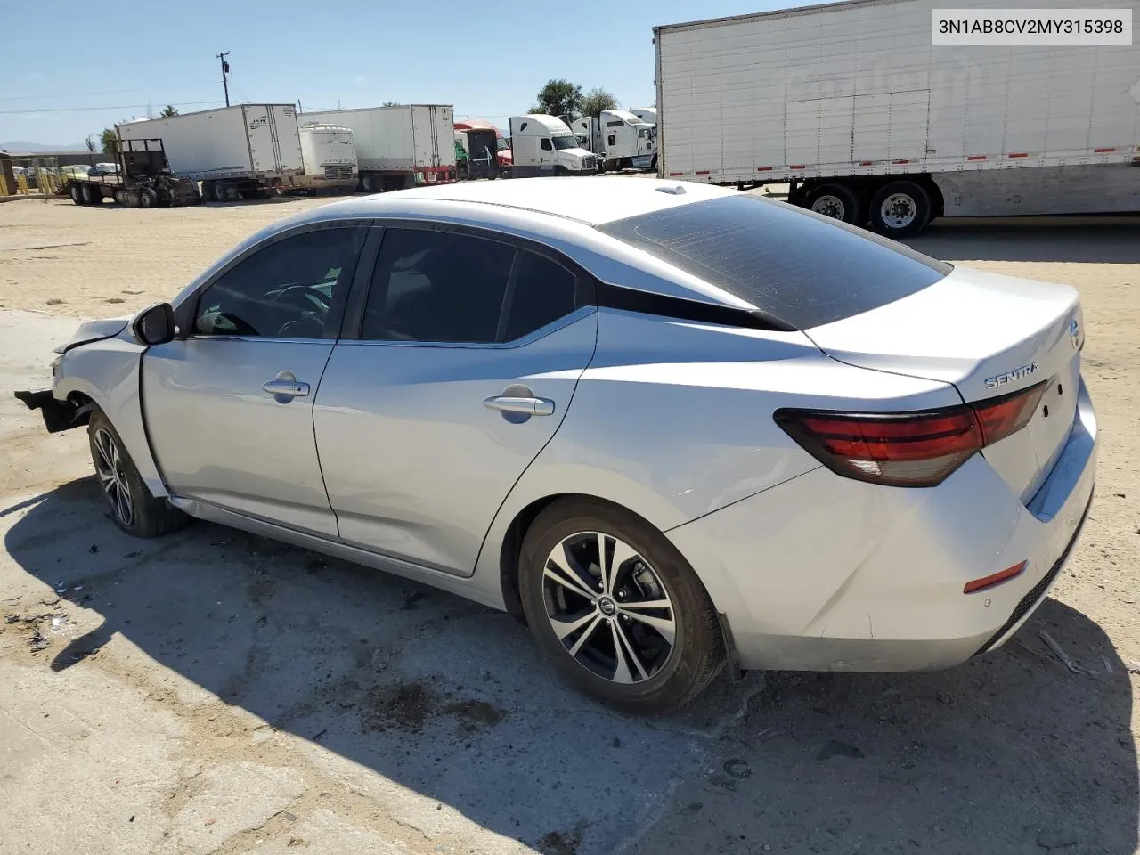 2021 Nissan Sentra Sv VIN: 3N1AB8CV2MY315398 Lot: 67967584