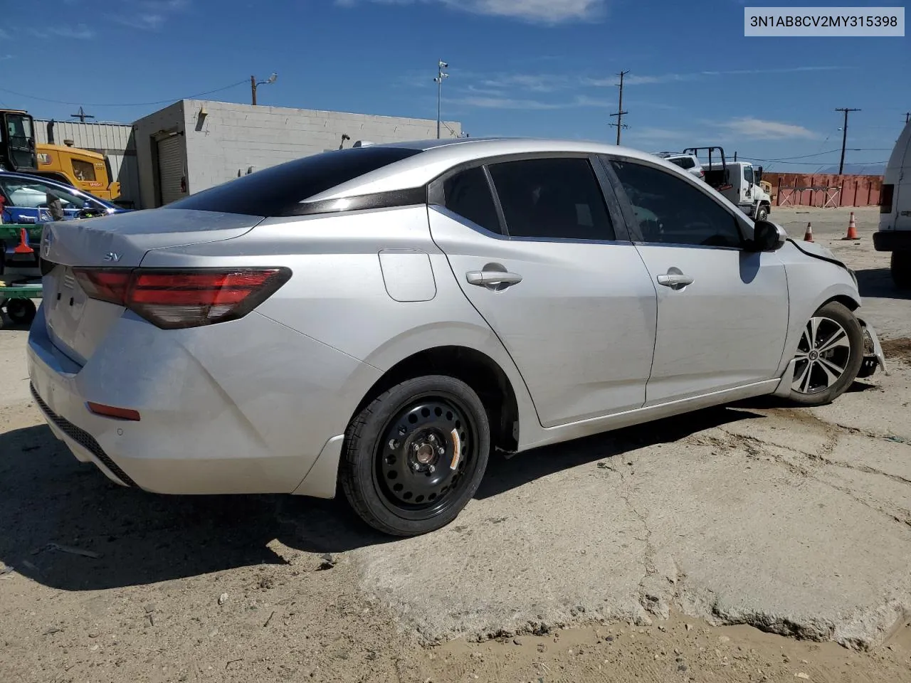 2021 Nissan Sentra Sv VIN: 3N1AB8CV2MY315398 Lot: 67967584